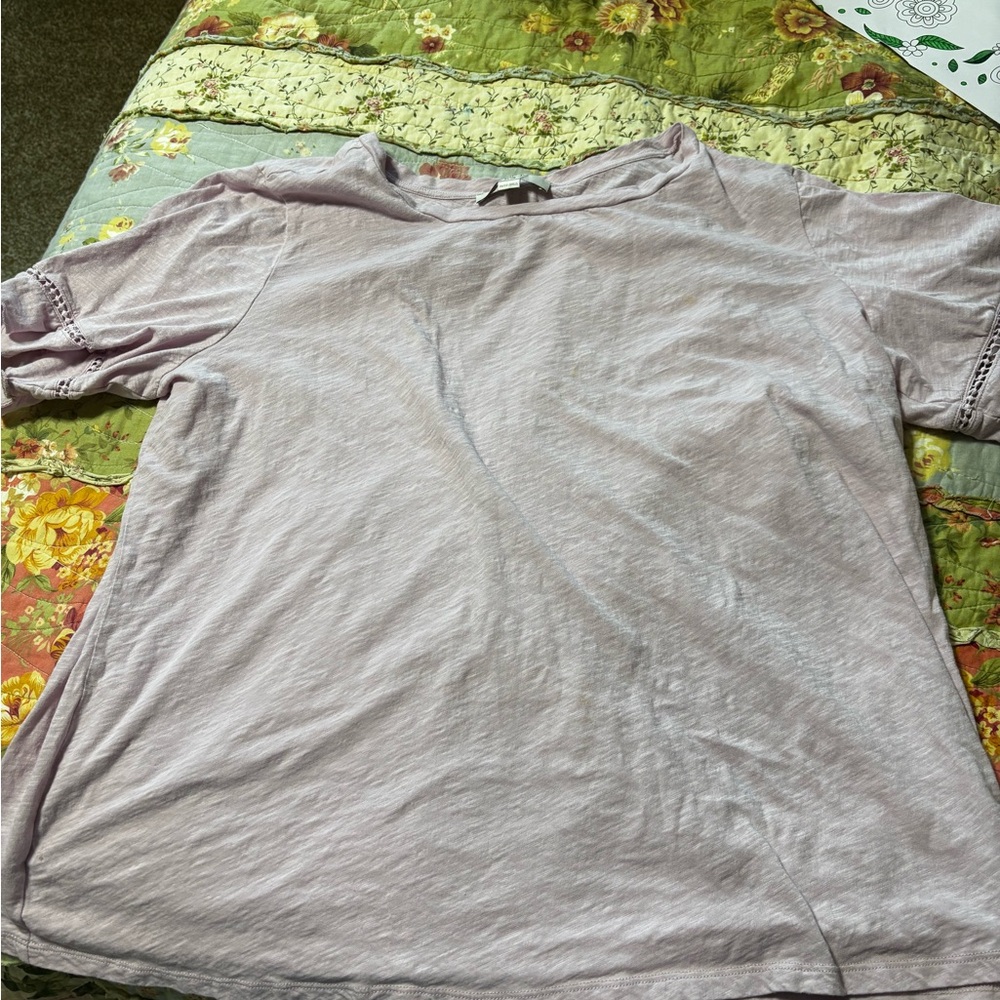 LOFT Plus Light Gray Blouse